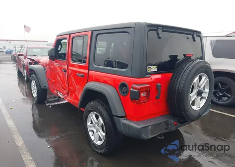 2021 Jeep Wrangler Unlimited Sport S 4X4 z USA, uszkodzony, nr VIN 1C4HJXDNXMW849540